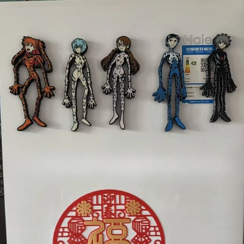 EVANGELION Ayanami Rei Figura Ímãs de geladeira Anime Bonecas Transformáveis Ímãs de geladeira para decoração de casa Quadro branco Foto Presente