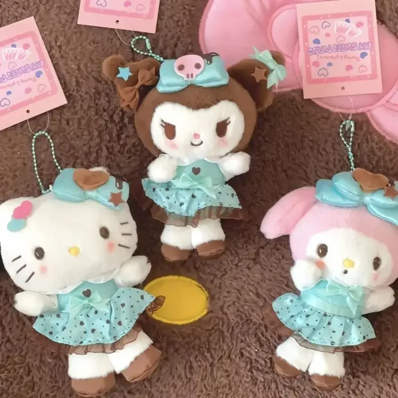 

Sanrio Hello Kitty плюшевая игрушка брелок мультфильм мятный шоколад серии кулон мягкая кукла кулон рюкзак сумка Декор подарок