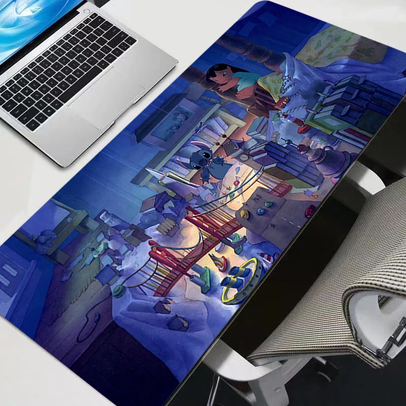 Mauspad, Laptop-Tastatur, rutschfestes Gummi-Mauspad, Computergeschwindigkeitstyp, Teppichmatte für E-Sport-Spieler, Büro, S-Stich, Schreibtischunterlage