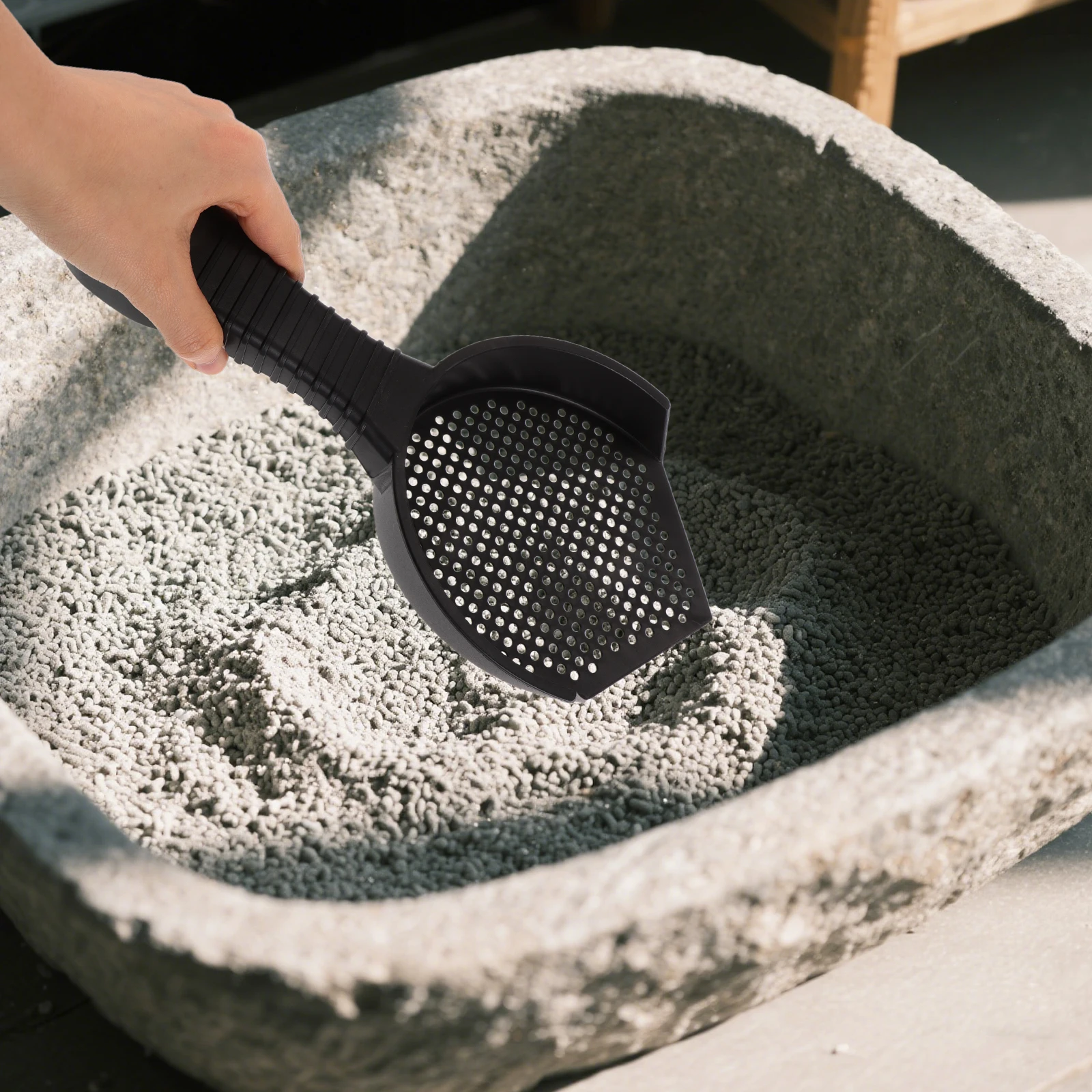 

2pcs Cat Litter Shovel Scooper Fine Sifting Cleaner Durable Plastic Handle Pet Supplies Reptile Sand Cleaning Tools