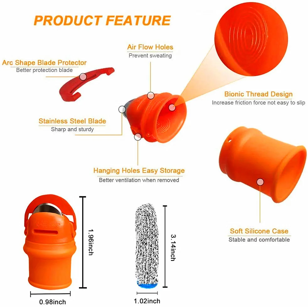 Gardening Silicone Thumb Knife Harvesting Tool Separator Finger Protector Plant Vegetable Fruit Grape Picking Trim Garden Tools