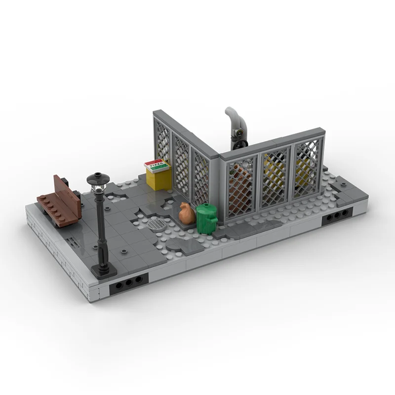 Model Street View Moc Building Blocks Modular - Dark Alley v.1 Model Technology Bricks Assembly Holiday Construstion Toy Gifts