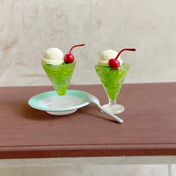 1/2pcs Drink Ice Cream Cups Cocktail Glass Model Pretend Play Mini Food Fit Play House Toy Doll Accessories Dollhouse Miniature