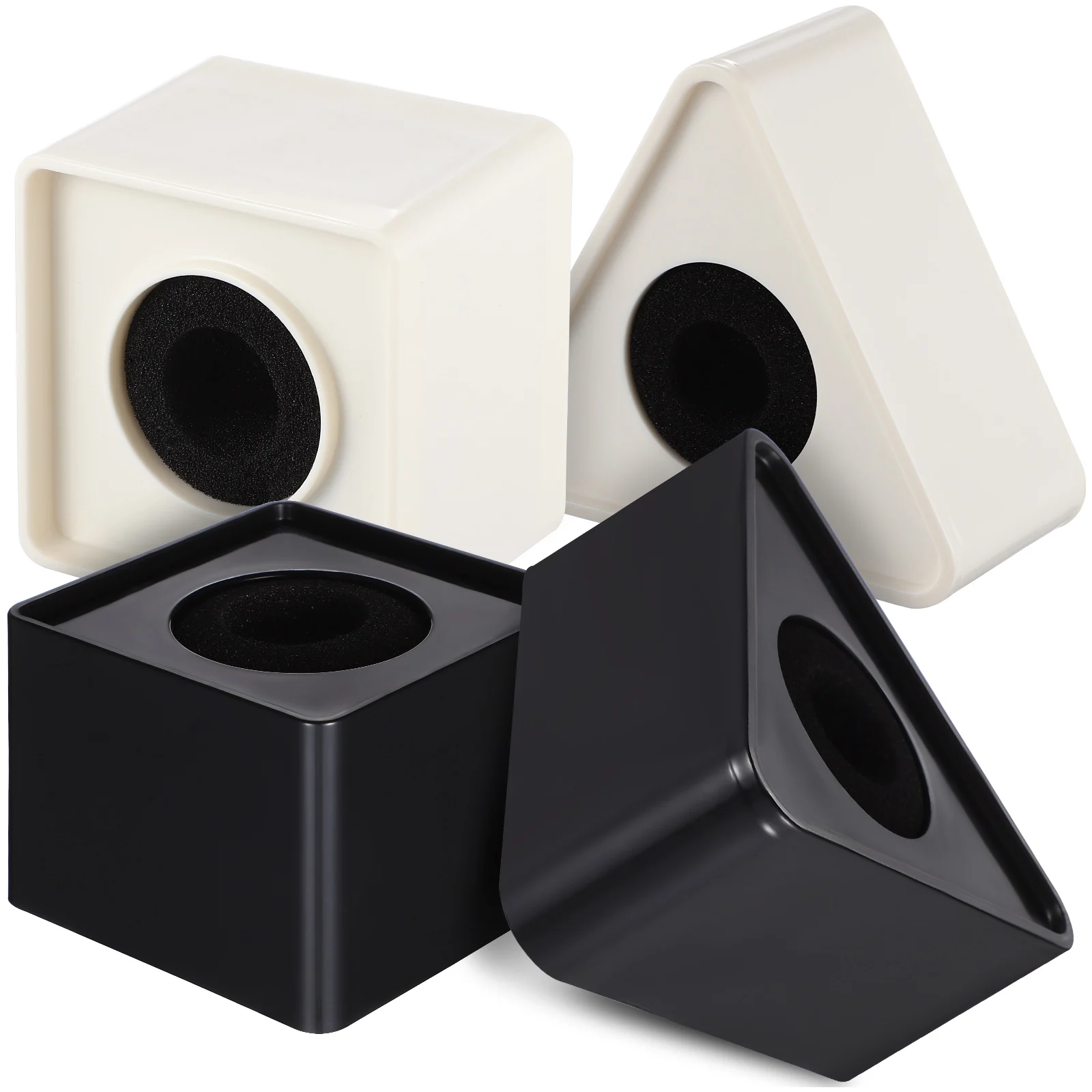 

Microphone Logo Station Cube Shaped ABS Flags Triangular Stand Mark Flag Stations Practical Durable Multi functional Convenient