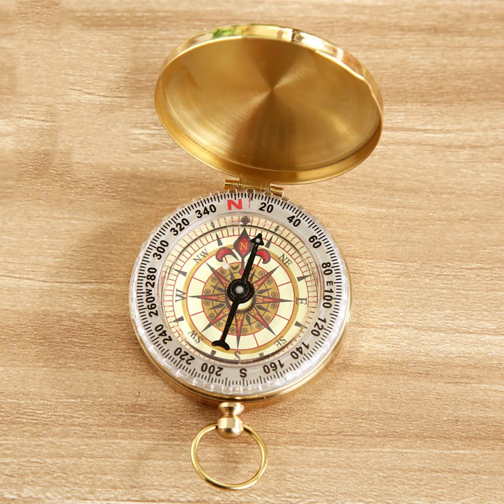 

Luminous Compass Adventure Camping Outdoor Pocket Watch Vintage Gift Pure Copper