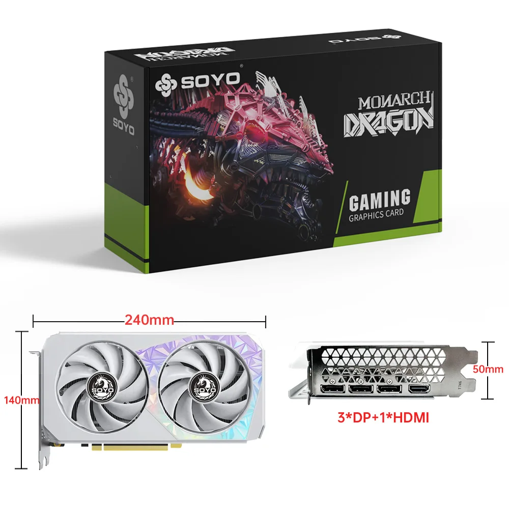 بطاقات رسومات الألعاب الجديدة من SOYO NVIDIA GeForce RTX 3060 12GB GDDR6 192 بت لوحدة معالجة الرسومات المكتبية بطاقة الفيديو مكونات الكمبيوتر