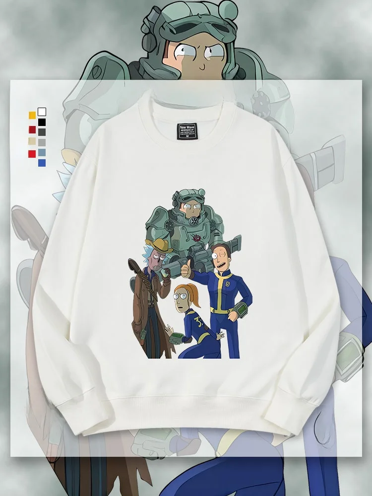 

Мужская толстовка Game Collaborative Round, повседневная, свободного кроя, из хлопка и полиэстера, молодежная, модная, осенне-зимняя