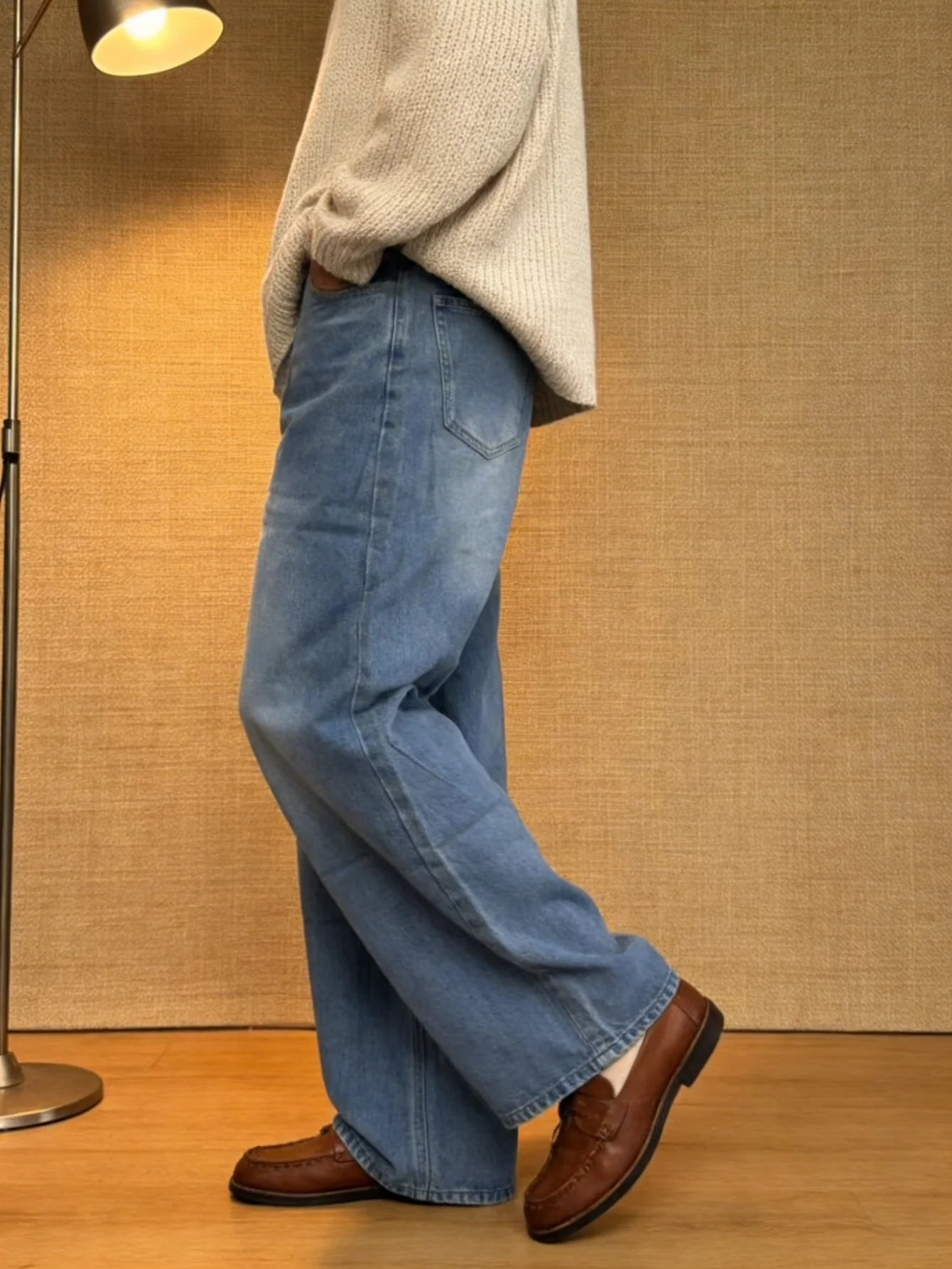 

Y2K Grunge Men's Wide-leg Jeans Versatile Pants All-season Wearable No Accessories Included