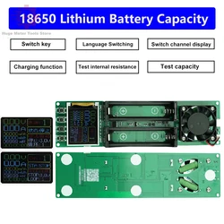 DC 5V 18650 Lithium Battery Capacity Tester Module MAh MWh 2-Channel Digital Battery Power Detector Module Type-C Interface