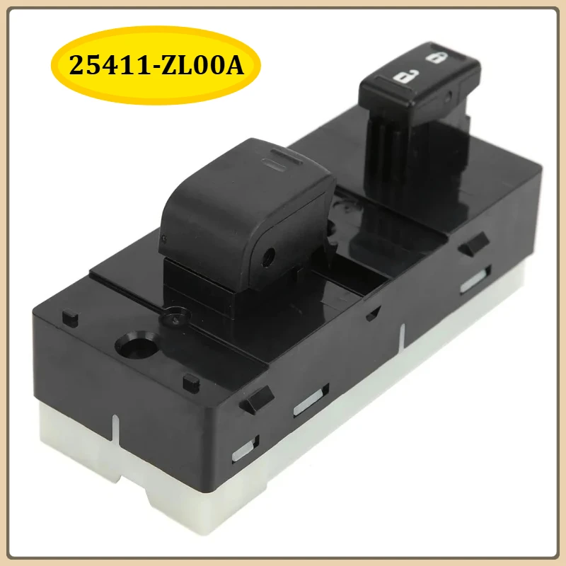 25411-ZL00A Interruptor Eléctrico para Elevalunas, Botón de Control para Nissan Frontier 2009-2019, Accesorios para Auto