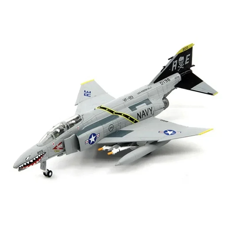 2024 Diecast 1:100 Scale USAF Squadron F-4 F4 F4B F-4B Phantom Strike Fighter Model Metal Toy Aircraft for Collection Souvenir