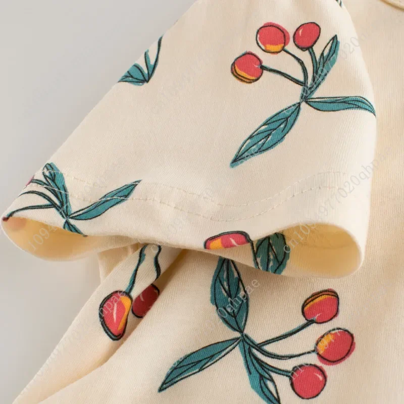 2-8T زهرة طفل الفتيات تي شيرت طفل ملابس الصيف الرضع قصيرة الأكمام أعلى لطيف الحلو القطن التي شيرت الأطفال المحملة وتتسابق