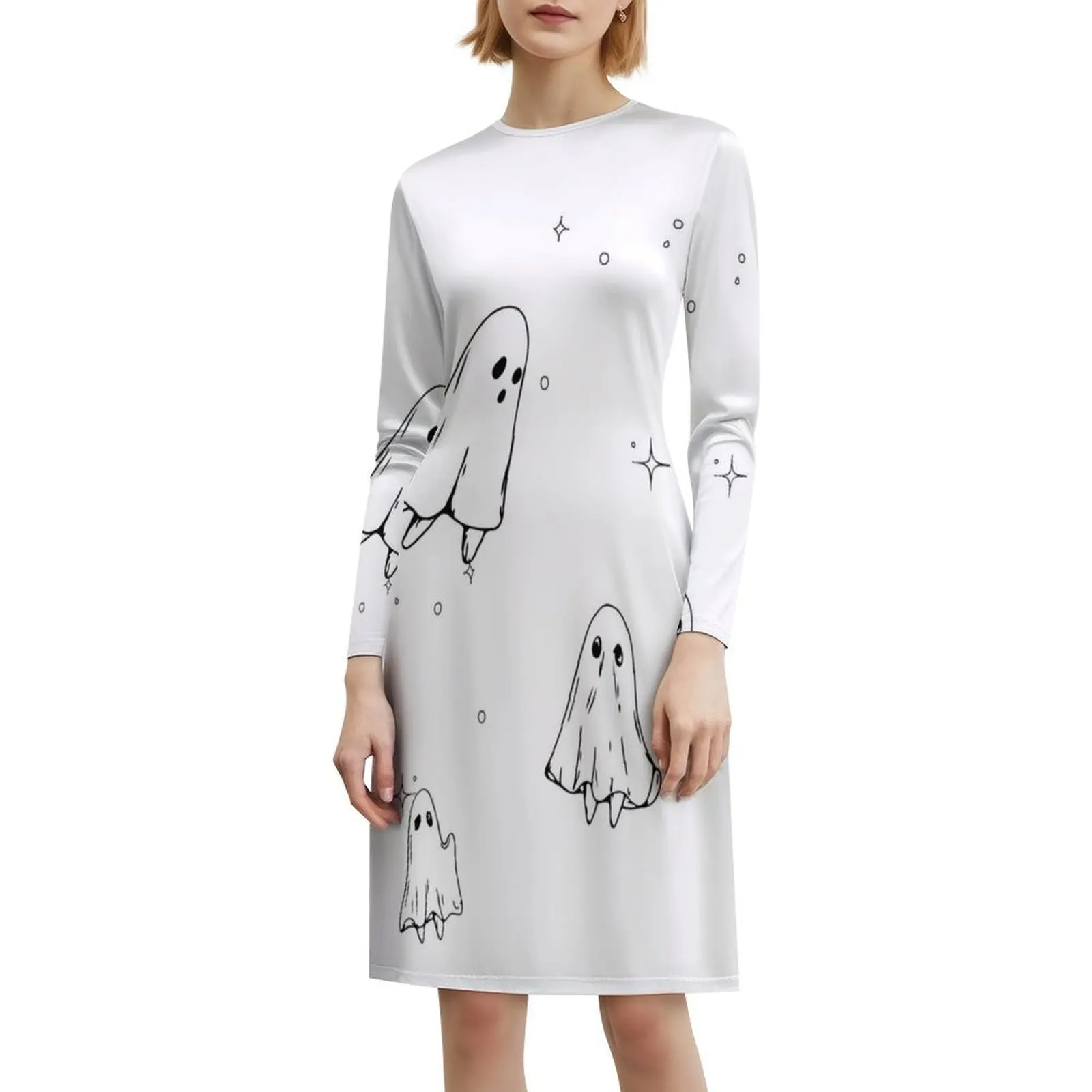 فستان بوهيمي عتيق من الدرج إلى السماء بأكمام منتفخة أو خيارات بدون أكمام للنساء فستان شبح حكاية فوكلور #6