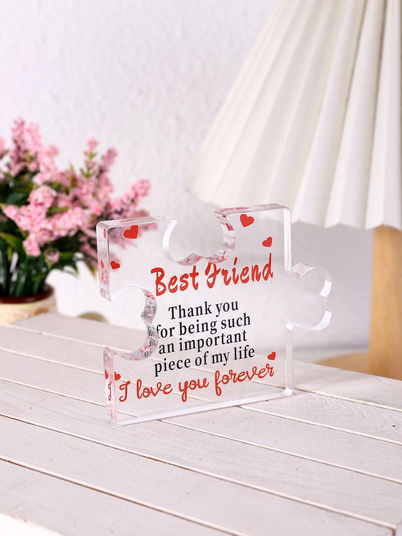 1pc Acrylic Friendship Plaque for Best Friend Birthday Gift Home Decor Party Decoration Christmas Gift