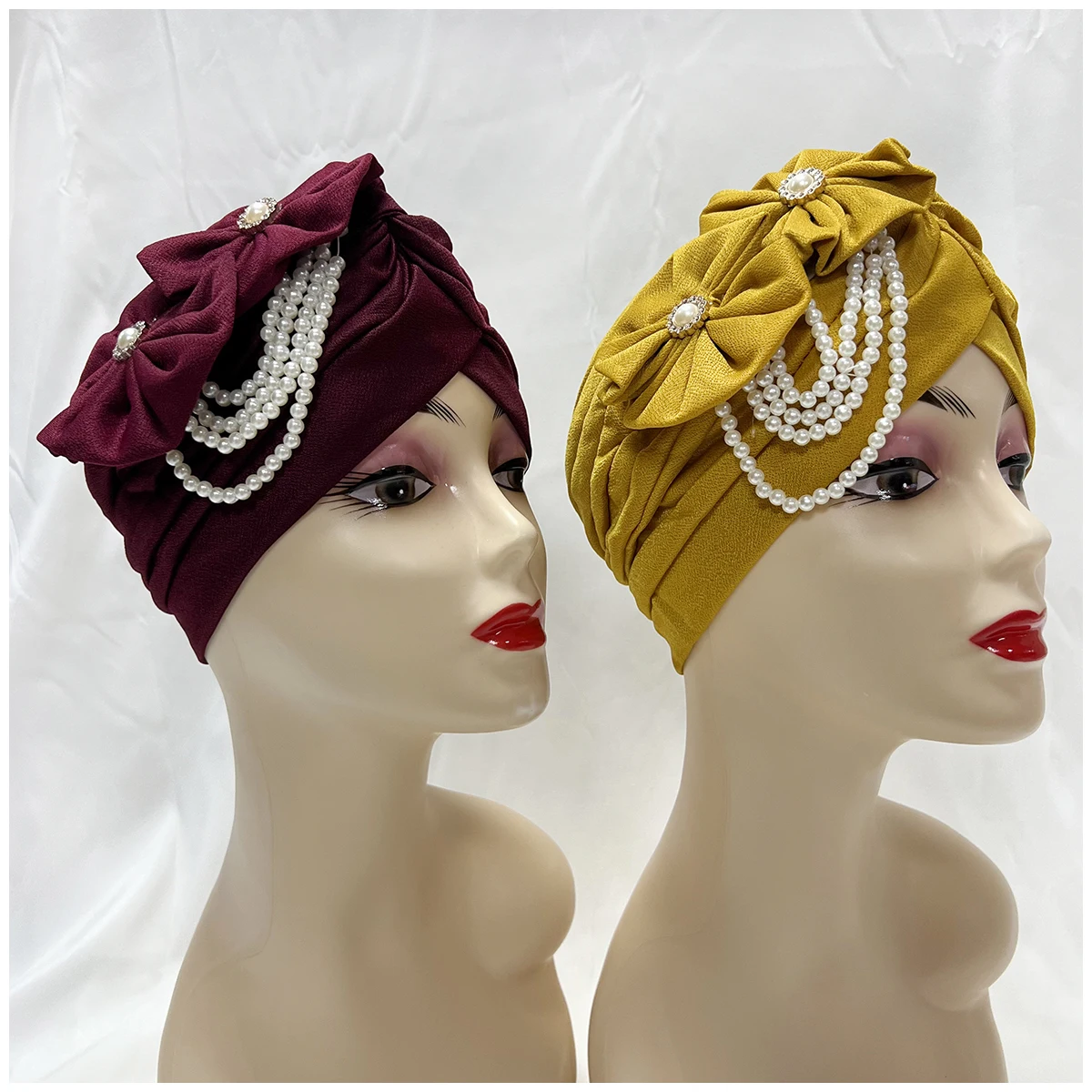 Hurtownie 6/12 sztuk zamówienie moda muzułmańska kobieta turban kapelusz aksamitna gorąca Rhinestone solidna indyjska czapka z daszkiem czapka z