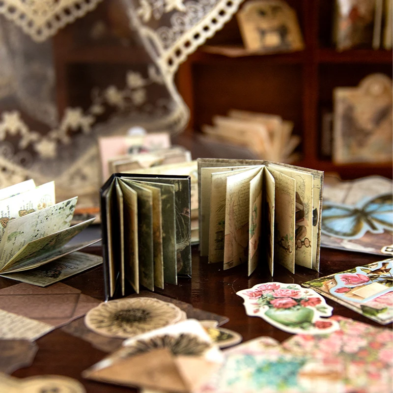 Pocket Age Series Retro Paper Memo Sub, Creative Decoration, DIY, 8PCs