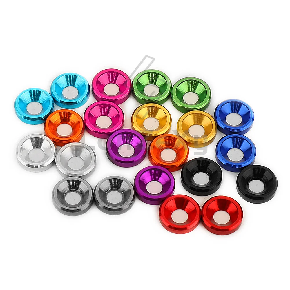 Multicolor Aluminum Washers M3 Countersunk Flat Screw Gaskets For RC Car Truck Buggy FPV Drone Model Upgrade Hardware