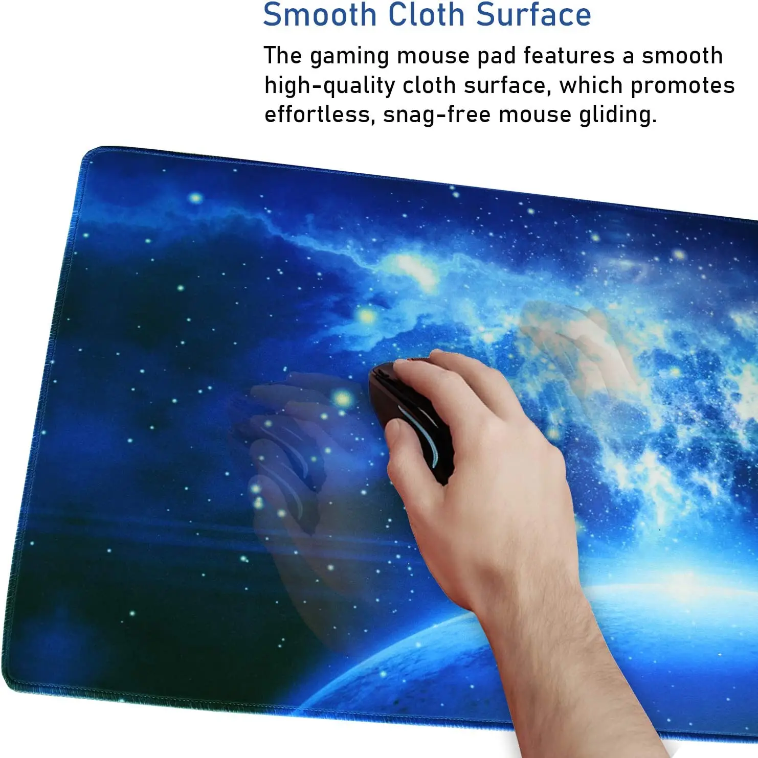 Extended Mouse Pad Gaming Mouse Pad with Nonslip Base 31.5X15.7In Heavy/Thick Comfy Waterproof Computer Keyboard Pad Mat Blue