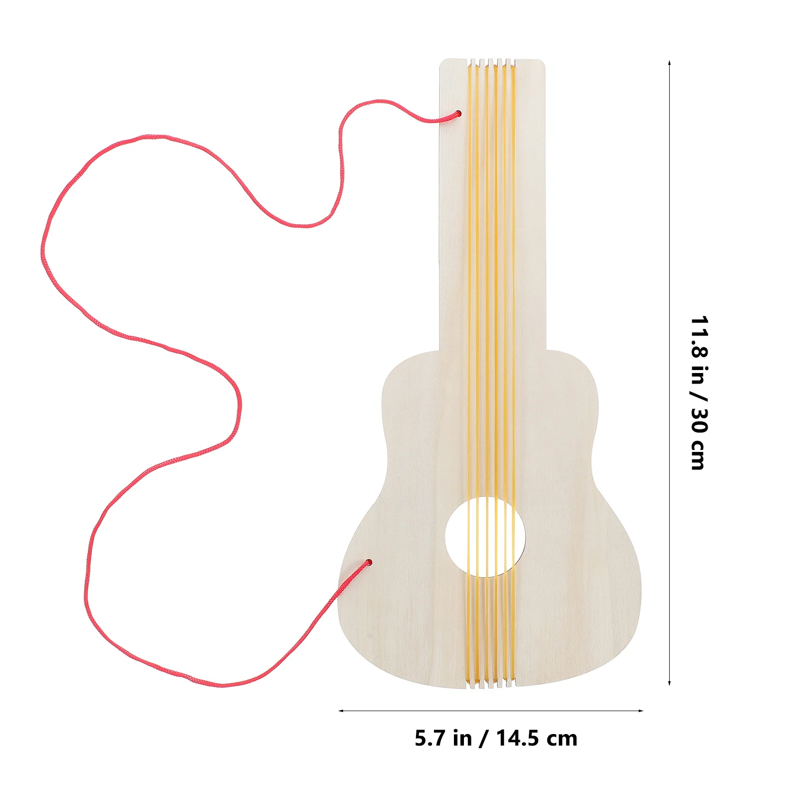 Guitare en bois, bricolage, artisanat de maternelle, peinture inachevée, décor d'instrument de musique pour enfants, activités créatives, 4 pièces