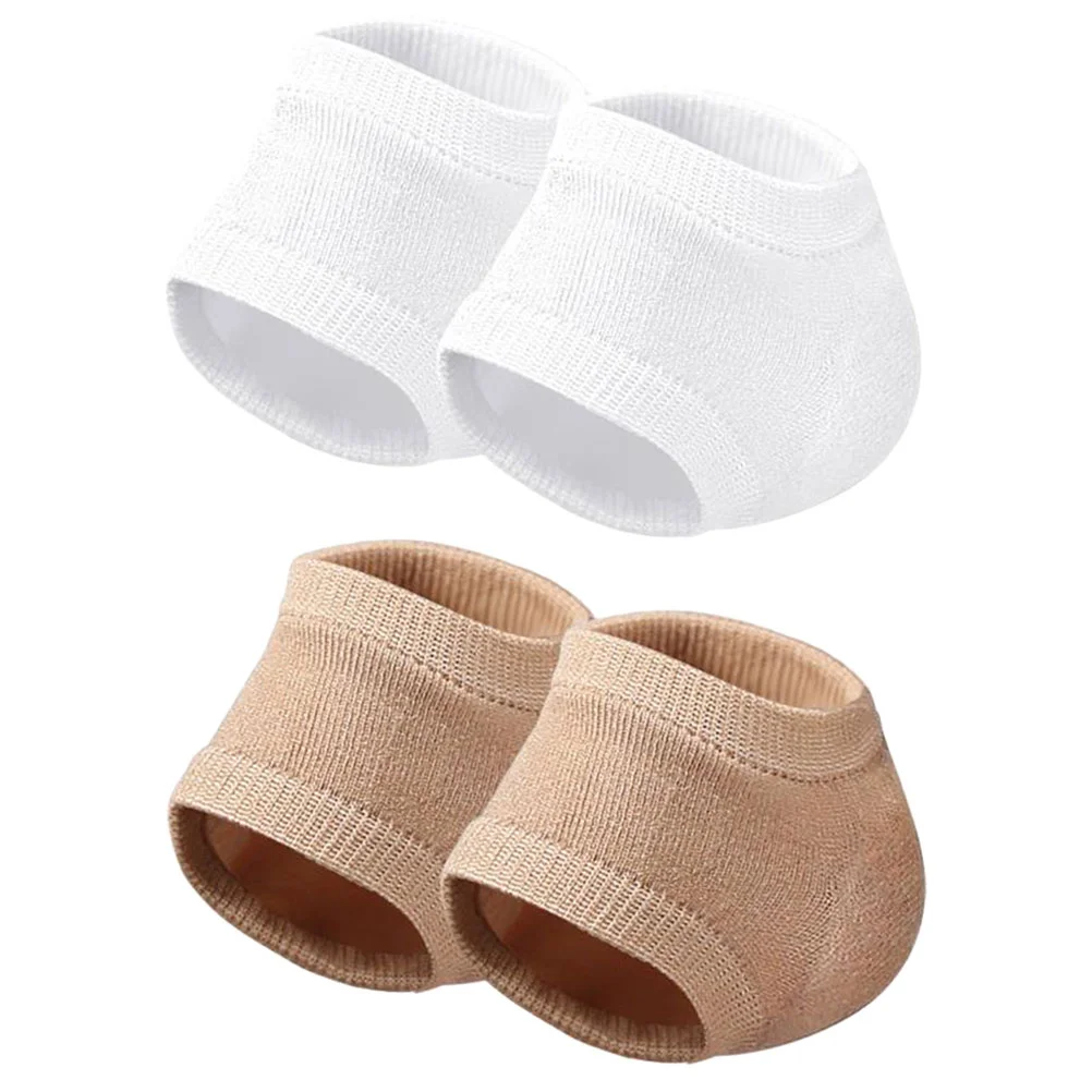 

2 Pairs Heel Protector Socks for Women Men Toeless Moisturizing Gel Anti Cracked Comfortable Elastic Foot Care Tool Washable