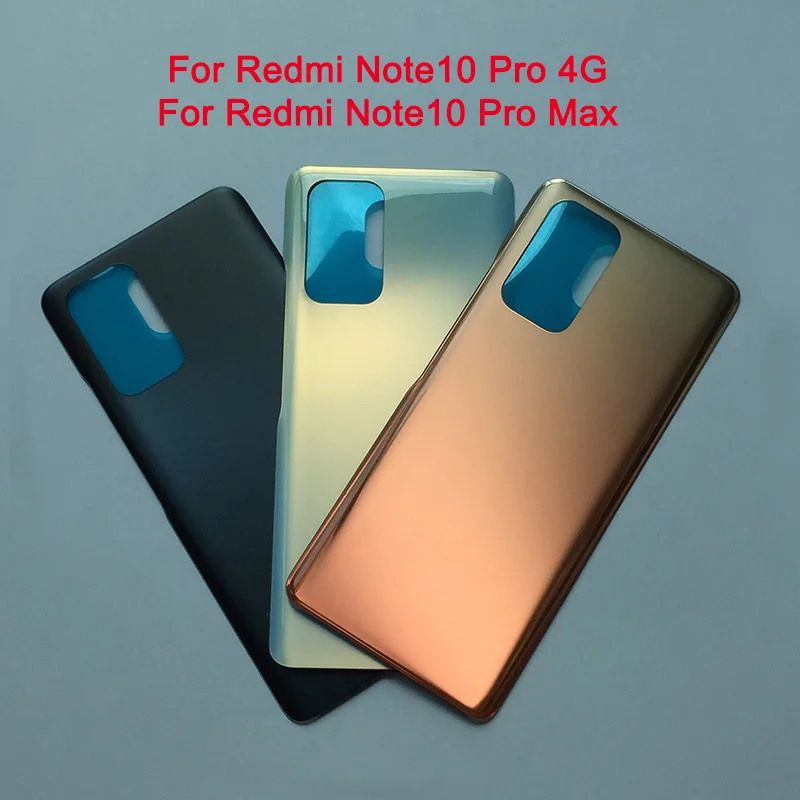 

Battery Back Cover For Xiaomi Redmi Note 10 Pro Rear Glass 3D Back Housing Door Case For Redmi Note10 Pro Max Back Cover