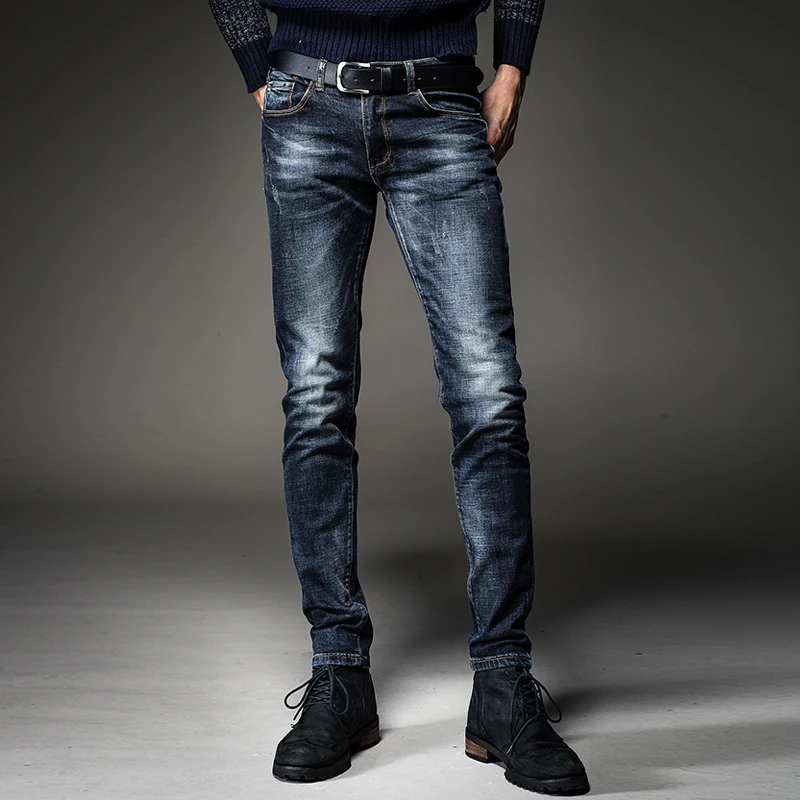 กางเกงยีนส์ผู้ชายทรงสลิมฟิต รุ่น Jir Autumn สไตล์ลำลองอเนกประสงค์ ทรงเกาหลี เอวสูง ผ้าฝ้ายยืด ทรงตรง ทันสมัย สำหรับวัยรุ่น...