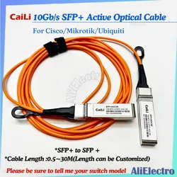 AOC Cable 10GB SFP OM2 3/5/7/10/20M 10GB ASE Active Optical SFP Cable(AOC) for Cisco,MikroTik,Ubiquiti...Etc Switch Fiber Optic
