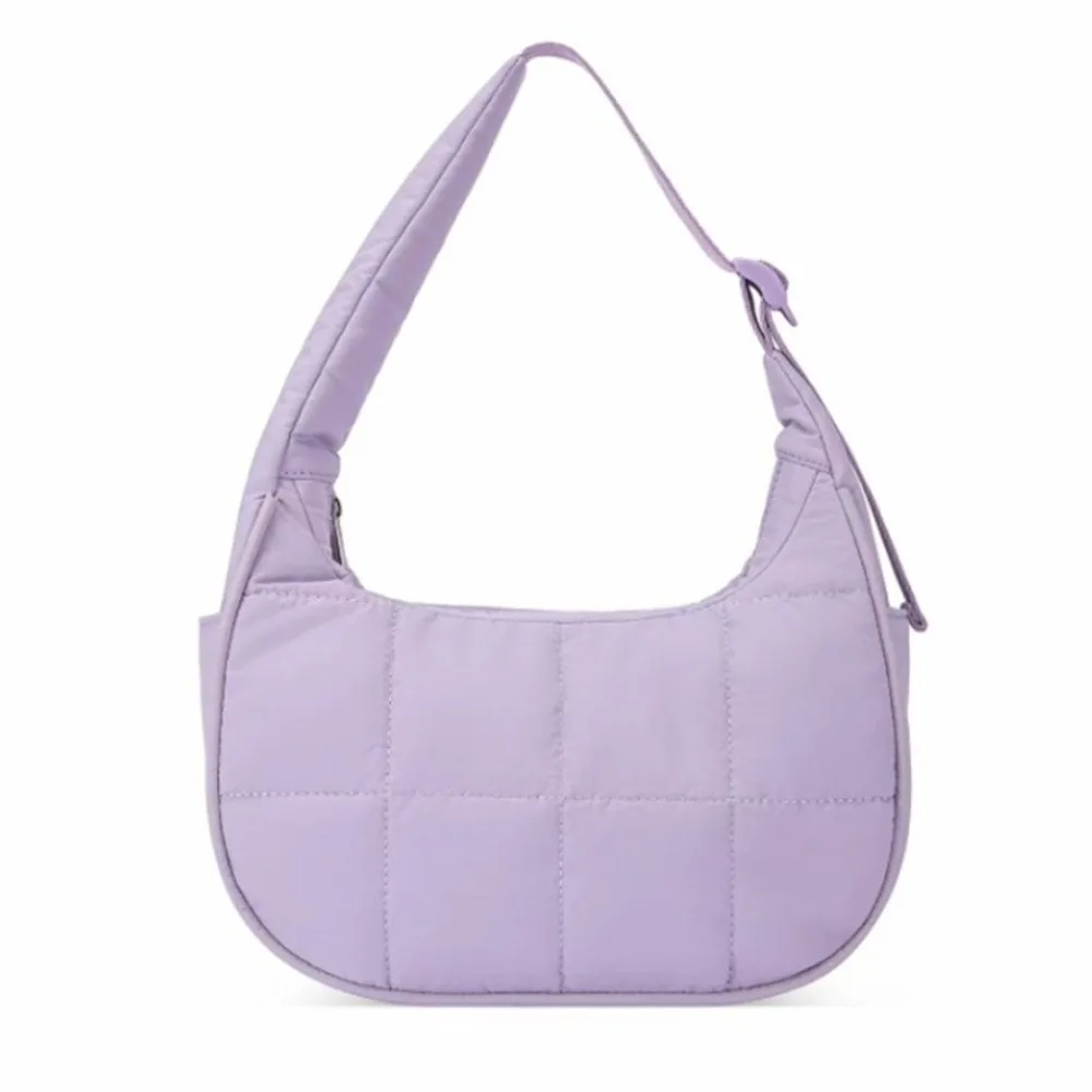 Fashion Nylon Handbag Large Capacity with Adjustable Strap Underarm Bag Puffy Quilted Puffer Shoulder Bag Gift