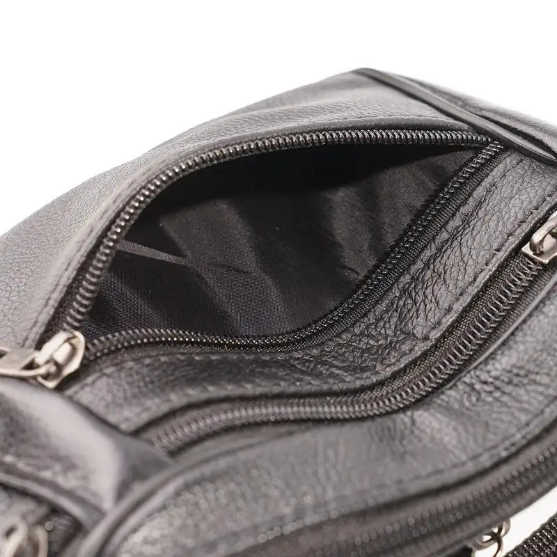 Herren-Gürteltasche aus PU-Leder, Hüfttasche, Kunstleder-Bauchtasche, modische, luxuriöse kleine Umhängetasche für Männer – Detail 17