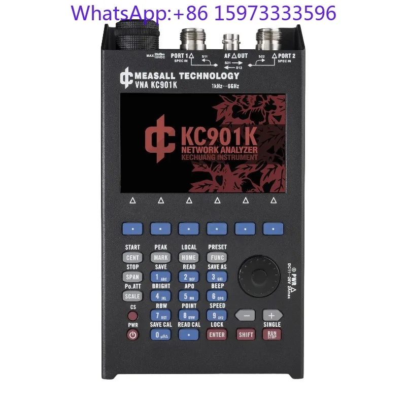 KC901K Dual‑Port Vector Network Analyzer 6GHz RF Multi‑Meter SWR Standing‑Wave Test Signal Feeder Testing Instrument