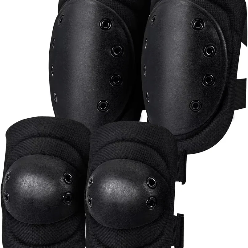 Military Tactical Knee Pad Elbow Pad Set Airsoft Knee Elbow Protective Pads Combat Paintball Skate Outdoor Sports