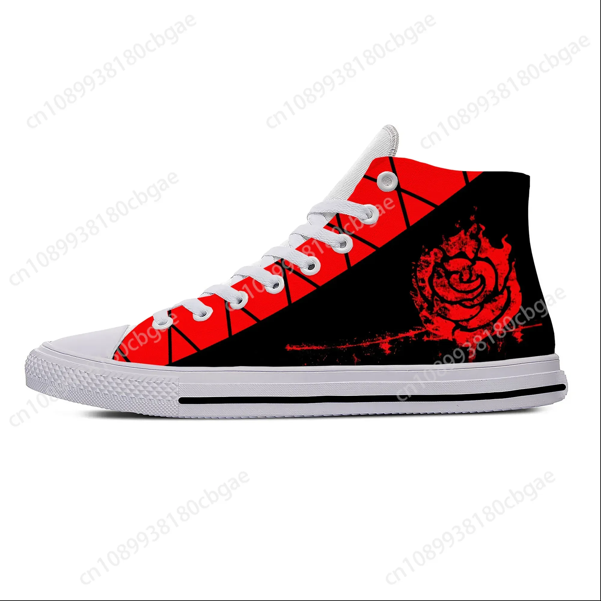 

Ruby Rose High Top Sneakers Mens Womens Teenager Casual Shoes Canvas Running 3D Print Shoes Cosplay Breathable Lightweight shoe