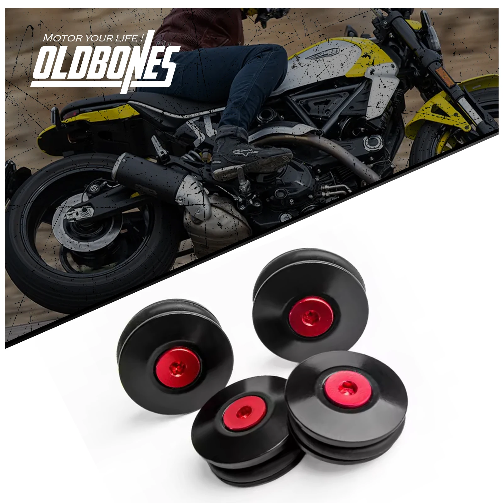 For Ducati Scrambler 800 Classic 4PCS Motorcycle Frame Insert Plug Kit Aluminum