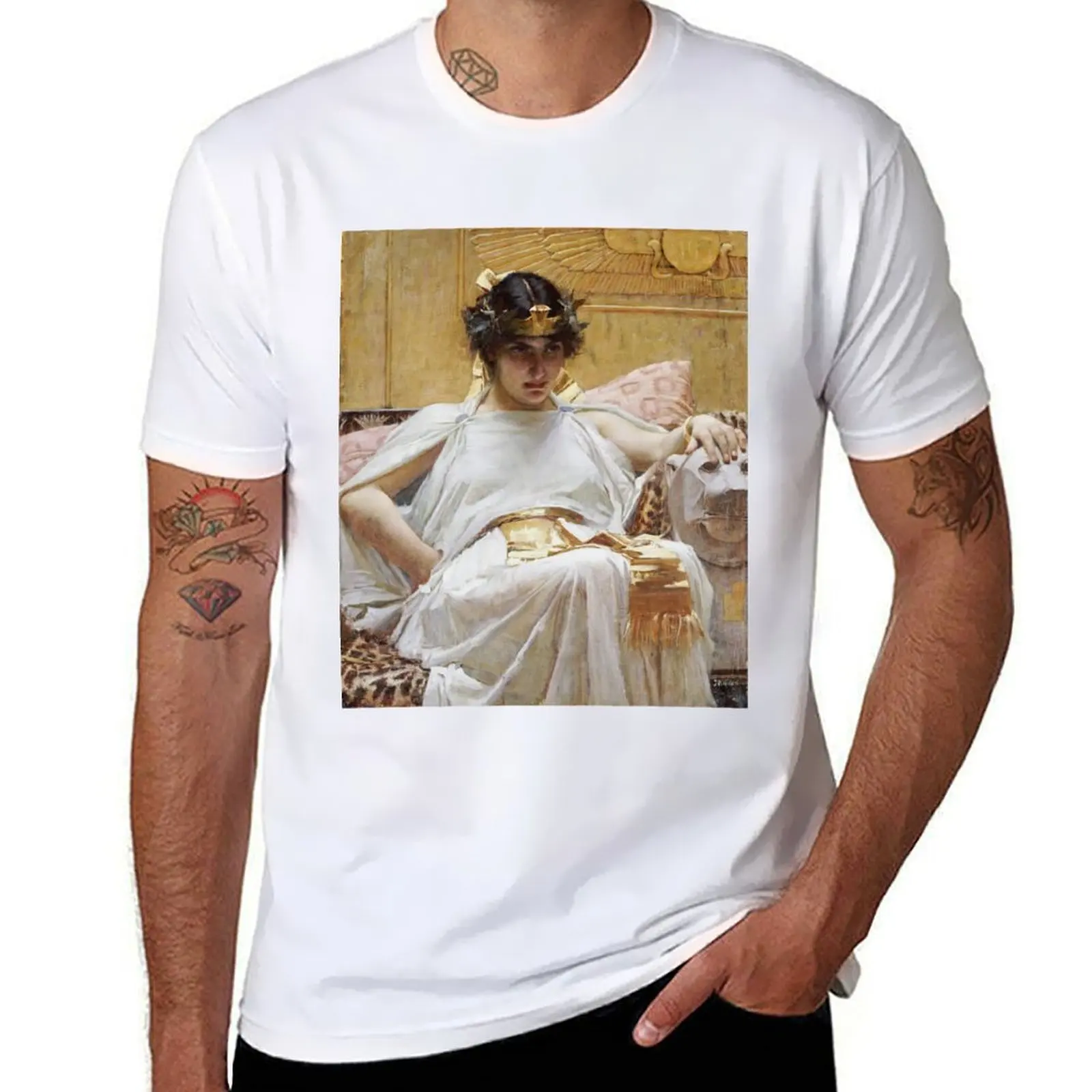 

John William Waterhouse - Cleopatra T-Shirt funny t shirts cotton man t shirts for men casual funny t shirts dark humor T-Shirt