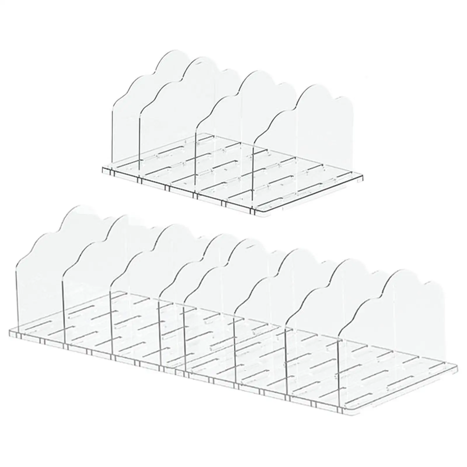 

Book Stand Acrylic Bookends Adjustable Desk Organizer Wardrobe Divider Shelf for Bookcase Cabinet Libraries Desk Magazines