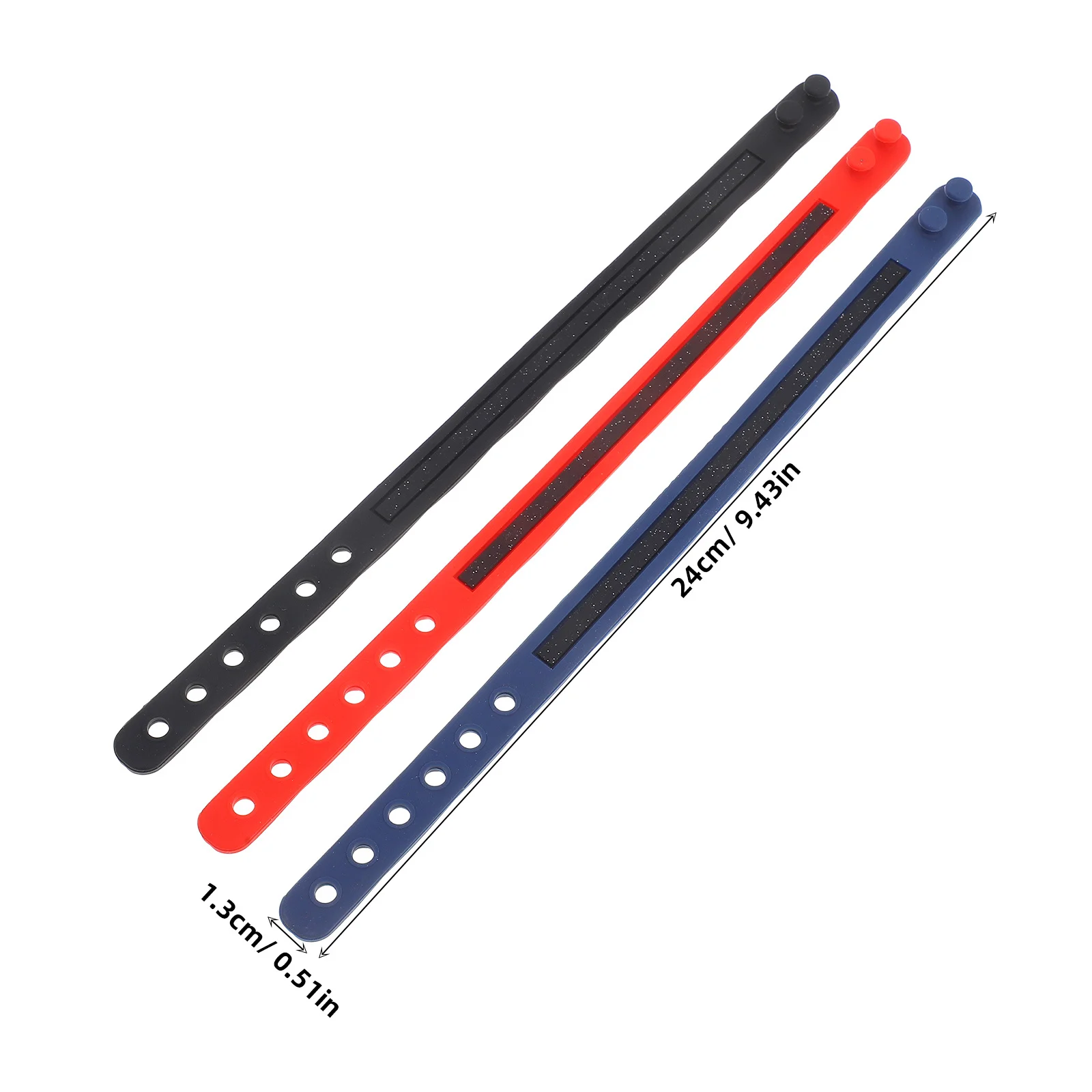 สายรัดข้อมือซิลิโคนสำหรับเล่นกีฬา 3 ชิ้น ป้องกันไฟฟ้าสถิตย์ สำหรับออกกำลังกาย สายรัดข้อมือแบบยูนิเซ็กซ์ ดีไซน์เรียบง่าย ทันสมัย สวยงาม