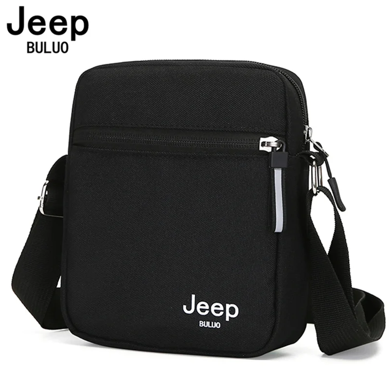 JEEP BULUO Men\'s Bags Crossbody Bag Messenger Waterproof Purse Nylon Zipper Shoulder Bag For Male Versatile Style