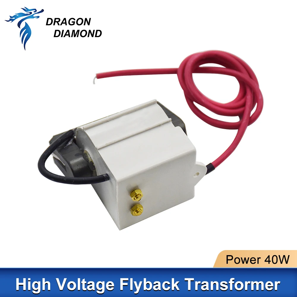 DRAGON DIAMOND 50W 40W transformator wysokiego napięcia Flyback dla 50W 40W źródło zasilania lasera CO2 grawerka laserowa