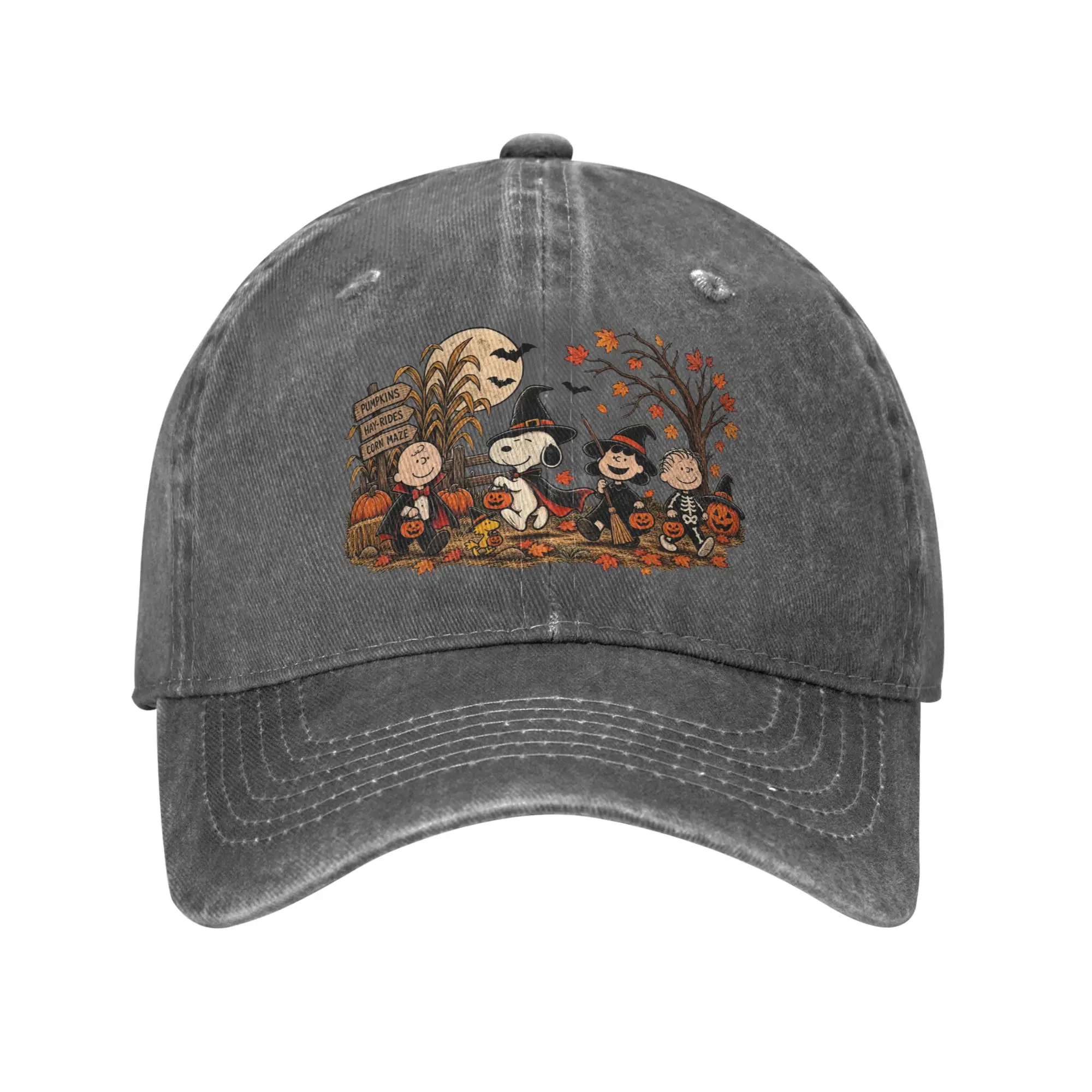 snoopyes halloween pumpkin Trick or treat Baseball Caps Outfit For Unisex  Adjustable Trucker Hat