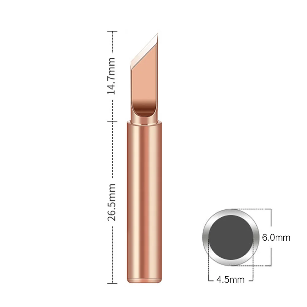 STONEGO 5PCS/10PCS Soldering Iron Pure Copper Soldering Iron Head Inside Hot Bare Copper Electric Soldering Iron Tip