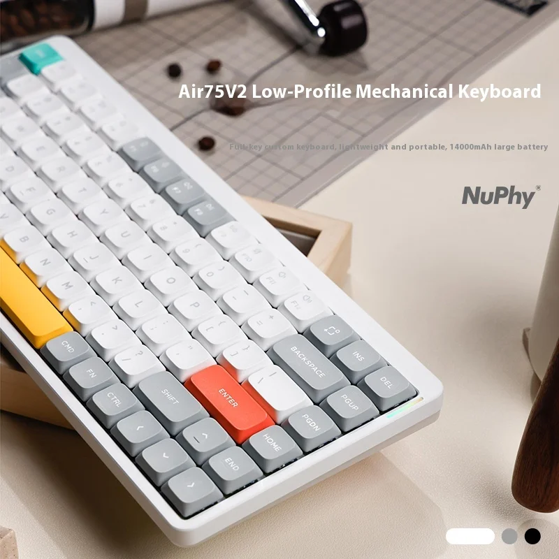 جديد Nuphy Air75 V2 ثلاثة أوضاع لاسلكية 75% تخطيط لوحة المفاتيح الميكانيكية منخفضة Gateron التبديل الساخن لوحة مفاتيح مكتب الألعاب نانو #2