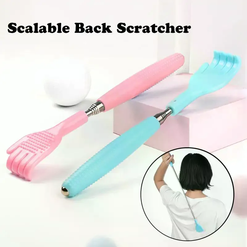 Extendable Back Scratcher Telescopic Scratching Hand Back Carding Stick Body Scrab Relax Scraper For Tickle Massage Stick Care