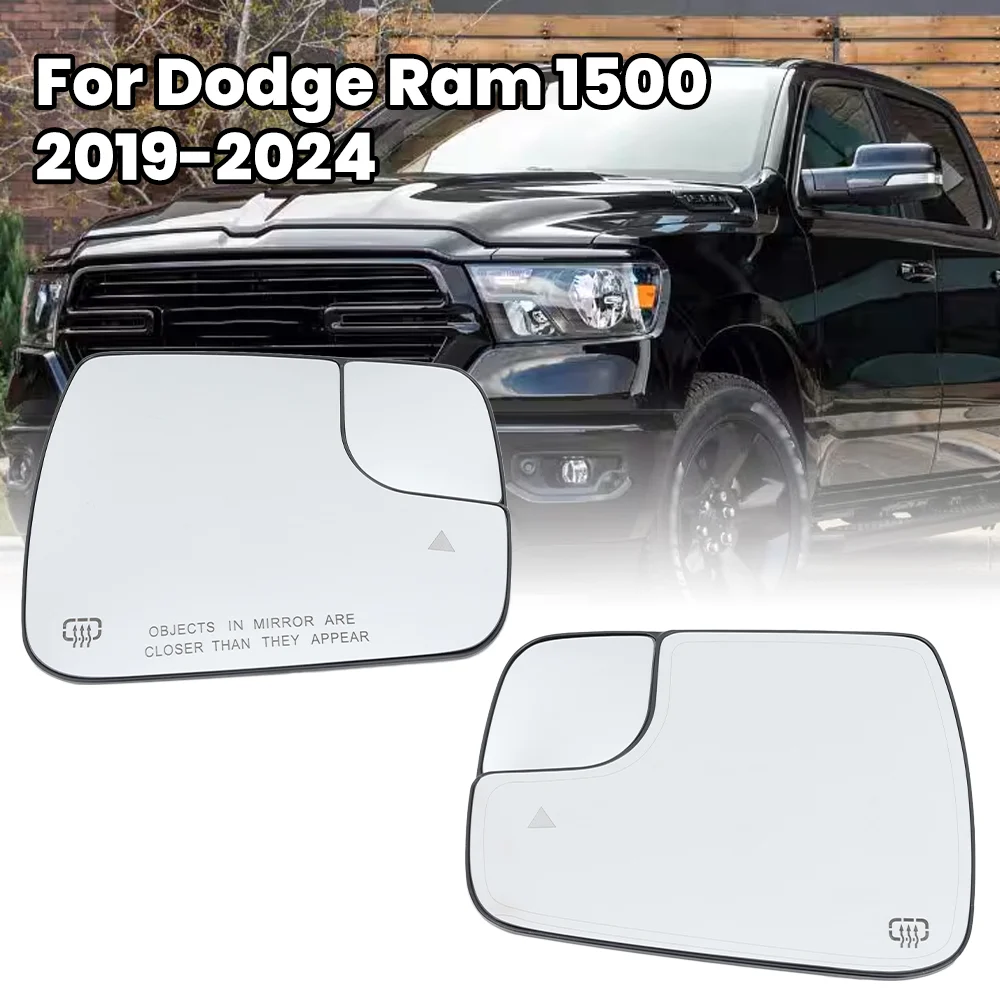 

Side Door Mirror Glass Lens For Dodge Ram 1500 2019-2024 With Blind Spot Light Heated Wing Mirror Glass Lens Car Accessories