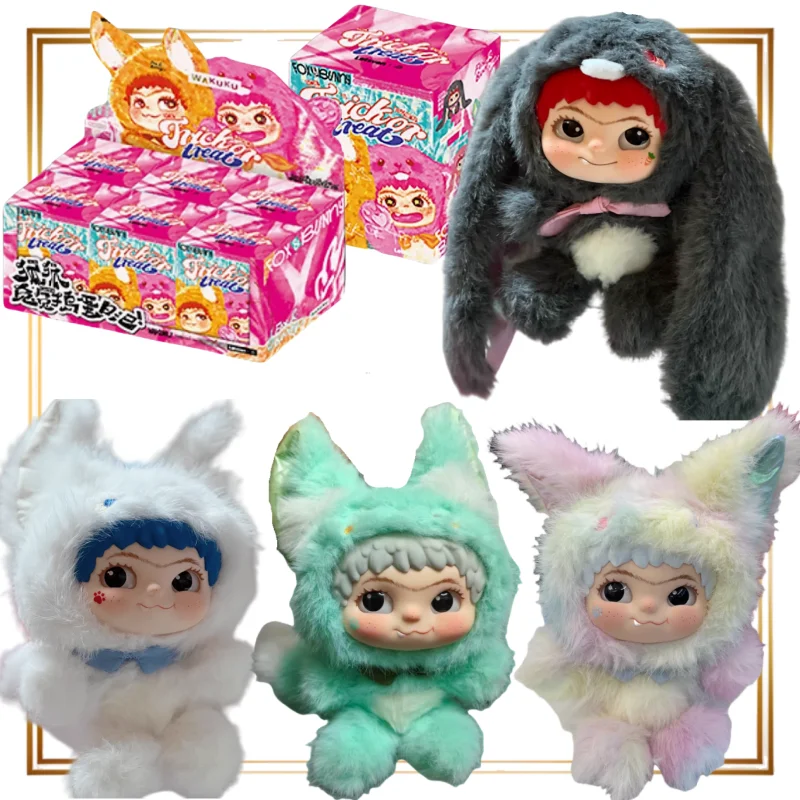 

Officially Licensed MINISO WAKUKU Rabbit & Fox Series Blind Box Figurine Ornaments Plush Toy Surprise Box Anime Mystery Gifts