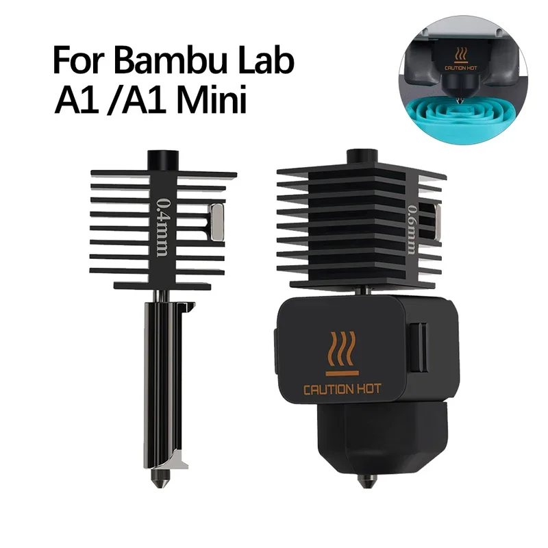 For bambulab A1 A1 hotend bamboo nozzle bamboo lab A1 Mini 3D printer nozzle kit 0.4/0.6mm