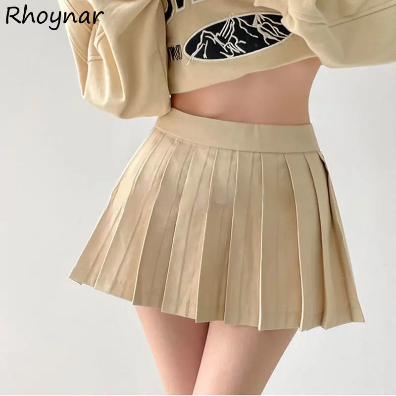 

Pleated Skirts Women Preppy Style Hotsweet Summer Korean Version Minimalist Streetwear Elegant Empire Casual All-match Prevalent