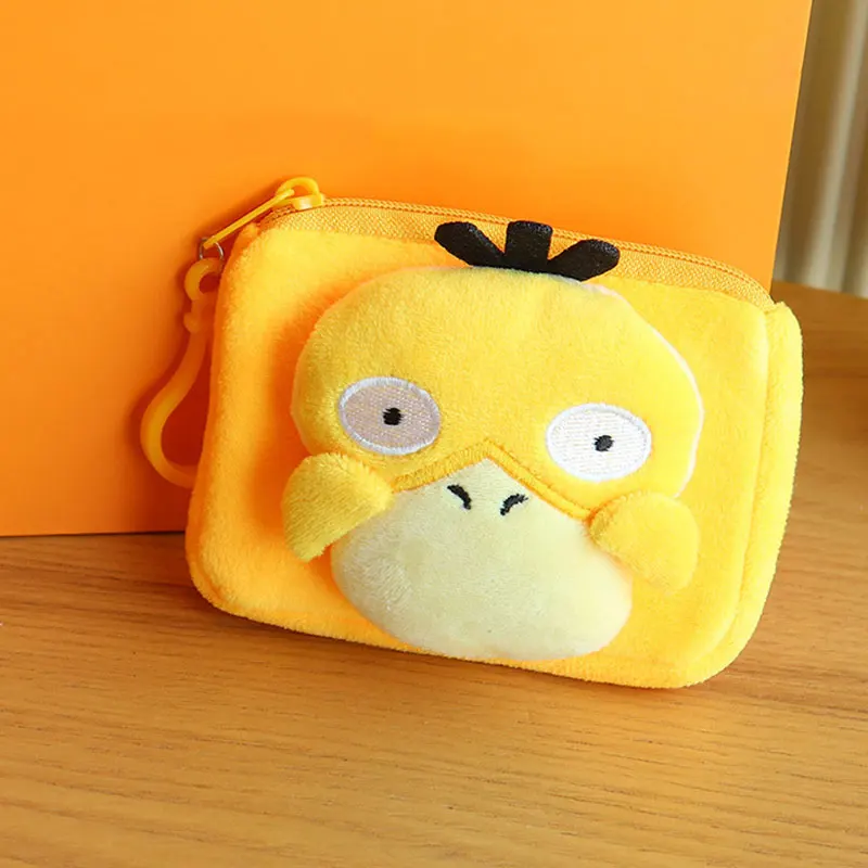 2 Styles Pokemon Creative New Plush Psyduck Headphone Bag Children\'s Coin Purse Birthday Gifts