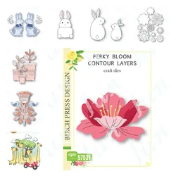 Floral Cross Layered Easter Bunny Script Sentiments Hot Foil Plates and Dies Set DIY Scrapbooking Paper Card Embossed Template