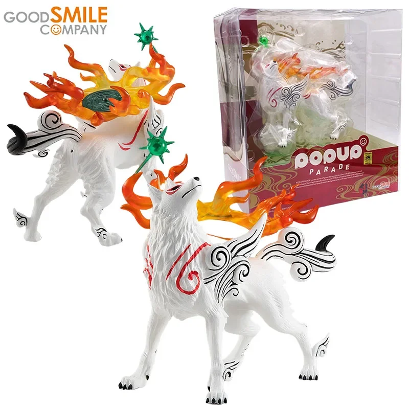 Good Smile Genuine POP UP PARADE Okami Anime Figure Amaterasu Action Toys for Boys Girls Kids Christmas Gift Collectible Model