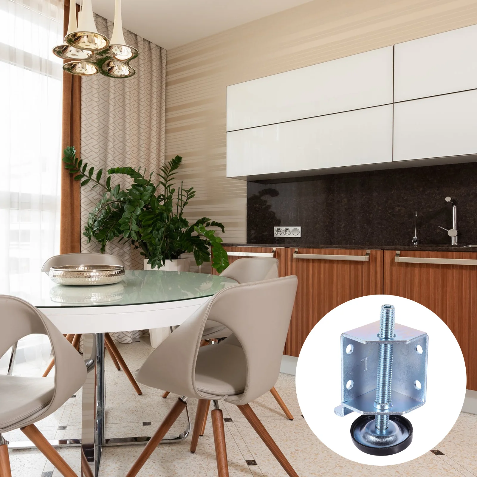 

4pcs Adjustable Leg Levelers Heavy Duty Furniture Leg Levelers Furniture Leveling Feet For Cabinets Workbench Shelving Units